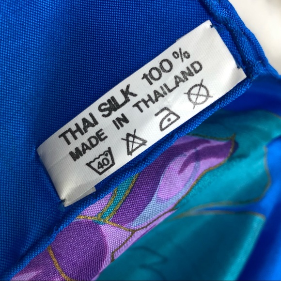 Thai Silk Floral Scarf - Picture 6 of 9